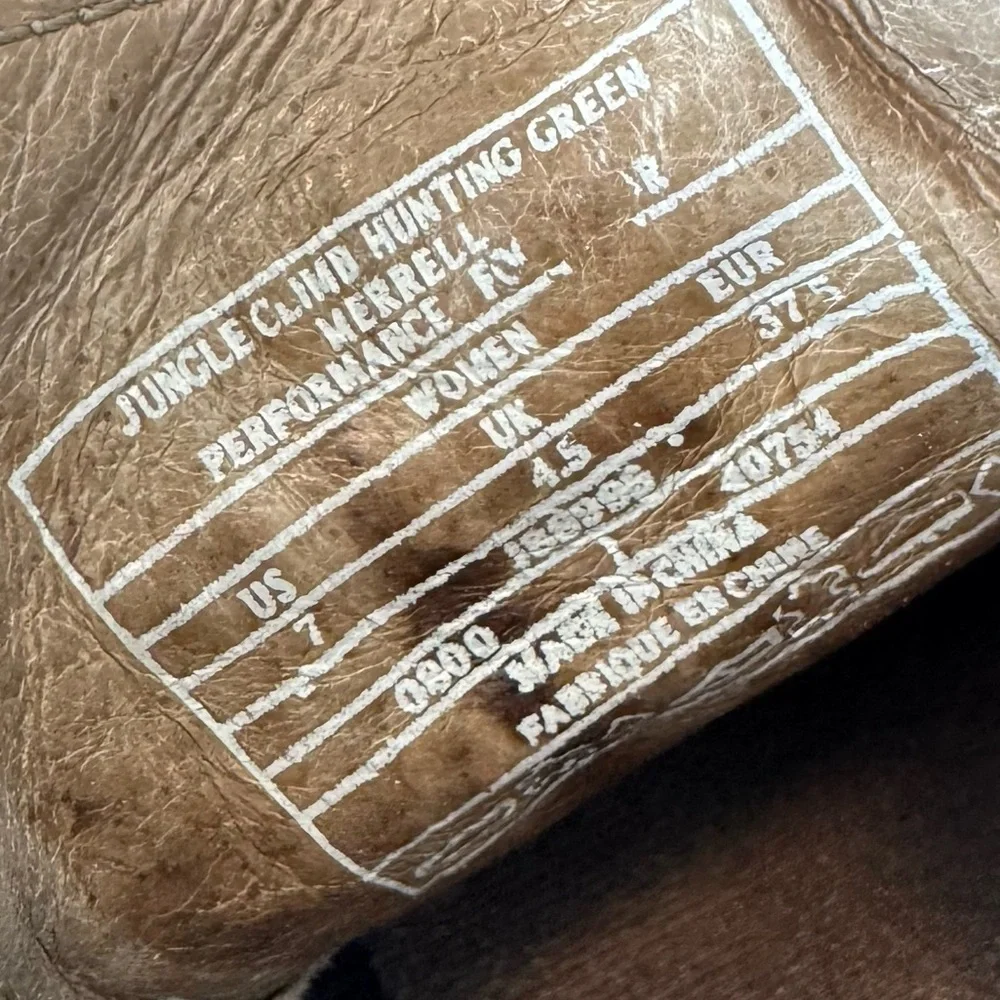 Merrell Jungle Climb Green/tan Shoes - Picture 8 of 8